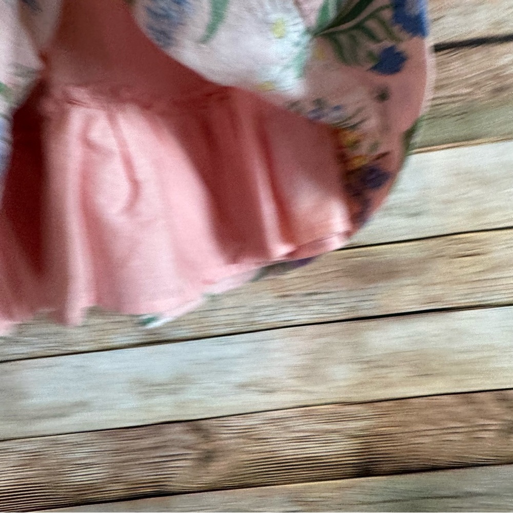 Mini Boden Pink Floral Cotton Linen Vintage Dress in Dusty Pink Flowers Size 5/6 - Picture 4 of 7